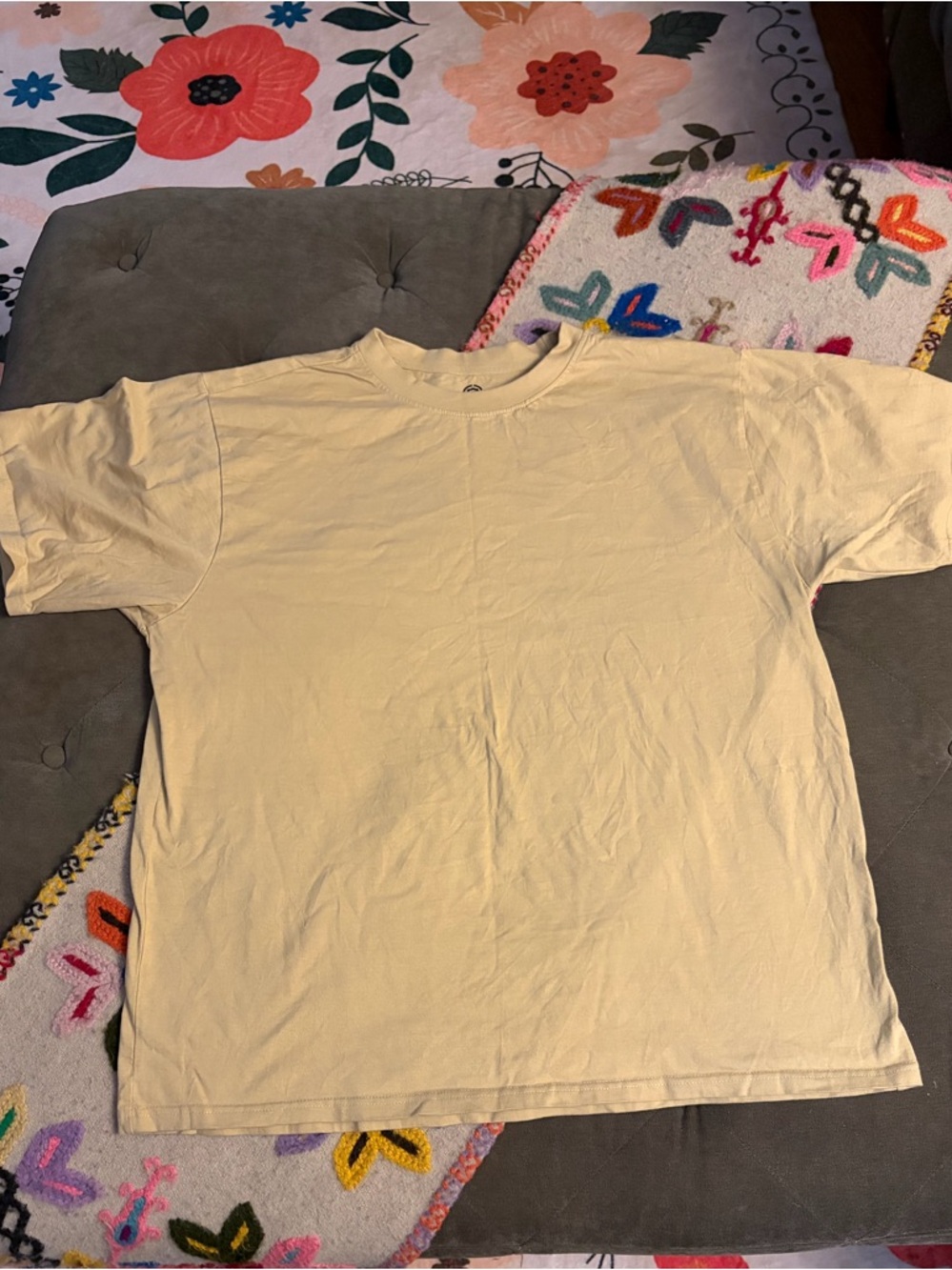Men's Crew Neck tan T-Shirt